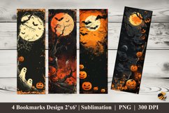 Vintage Halloween Bookmarks Sublimation Design Product Image 1