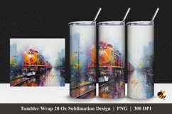 Colorful Train Tumbler Wrap Sublimation Design 1 Product Image 1