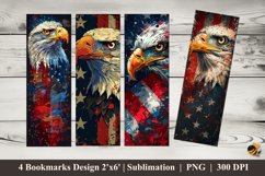 Patriotic Eagle Bookmarks Sublimation Design Product Image 1