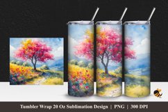 Beautiful Bushes Tumbler Wrap Sublimation Design 1 Product Image 1