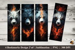 Panda Head Art Bookmark Sublimation Design Product Image 1