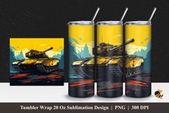 Military Tank Tumbler Wrap Sublimation Design 1 Product Image 1
