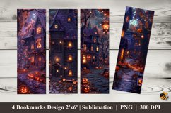 Pumpkin House Bookmarks Sublimation Design Product Image 1
