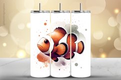 Clown Fish Tumbler Wrap| Tumbler Sublimation Wrap Product Image 1