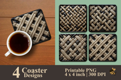 Kagome Hexagram Coaster Sublimation Design Product Image 1