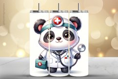 Panda Tumbler Wrap| Tumbler Sublimation Wrap Product Image 1