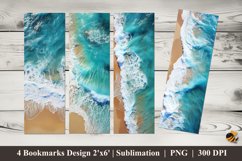 Beach View Bookmark Sublimation Design Product Image 1
