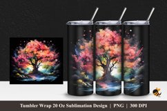 Fantasy tree Tumbler Wrap Sublimation Design 1 Product Image 1