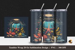 Aquarium Jar Tumbler Wrap Sublimation Design 1 Product Image 1