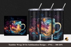 Handdrawn Mug Tumbler Wrap Sublimation Design 1 Product Image 1