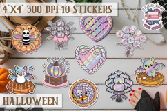 Halloween sticker Kawaii PNG pastel holographic foil Product Image 1