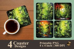 Bamboo Forest Coaster Sublimation Designs Product Image 1