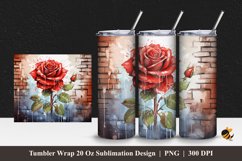 Art Of Rose Tumbler Wrap Sublimation Design 1 Product Image 1