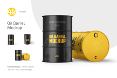 Oil Barrel Mockup Set Product Image 1