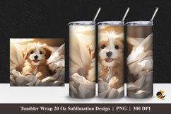Cute Baby Dog Tumbler Wrap Sublimation Design 1 Product Image 1
