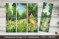 Picnic In The Park Bookmarks Sublimation Design Product Image 1