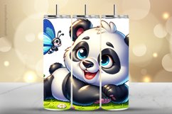 Panda Tumbler Wrap| Tumbler Sublimation Wrap Product Image 1