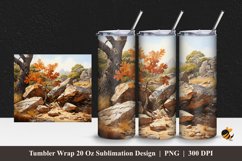 Stone Plant Tumbler Wrap Sublimation Design 1 Product Image 1