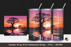 Natural Elegance Tumbler Wrap Sublimation Design 1 Product Image 1
