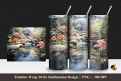 Large Ponds Tumbler Wrap Sublimation Design 1 Product Image 1