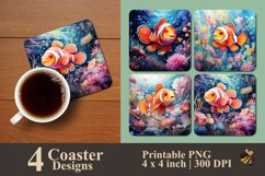 Clown Fish Coaster Sublimation Designs Product Image 1