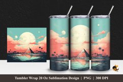 Mountain Art Tumbler Wrap Sublimation Design 1 Product Image 1