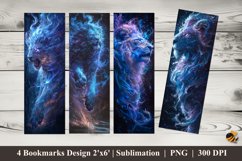 Magical Fierce Lion Bookmarks Sublimation Design Product Image 1