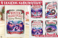 Christmas Vintage Quote Clipart PNG Sublimation 4 Design Product Image 1