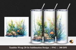 Beautiful Plant Tumbler Wrap Sublimation Design 1 Product Image 1