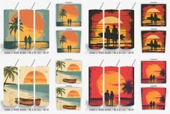 Retro Sunset Beach Tumbler Bundle PNG Product Image 2