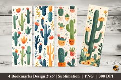 Cactusy Bookmarks Sublimation Design Product Image 1