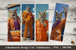 Eastern Eagle Owl Bookmarks Sublimation Design Product Image 1
