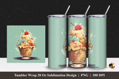 Vintage Ice Tumbler Wrap Sublimation Design 1 Product Image 1