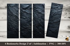 Charcoal Texture Bookmark Sublimation Design Product Image 1