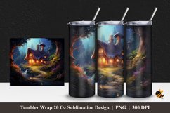Fantasy Dwarf House Tumbler Wrap Sublimation Design 1 Product Image 1