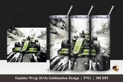 Racing Car Effect Tumbler Wrap Sublimation Design 1 Product Image 1