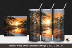 Sunrise Light Tumbler Wrap Sublimation Design 1 Product Image 1