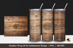 Brown Wood Tumbler Wrap Sublimation Design 1 Product Image 1