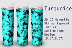 Tumbler Tapered 20 OZ Sublimation Turquoise Wrap Design Product Image 1