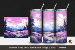 Lovely Panorama Tumbler Wrap Sublimation Design 1 Product Image 1
