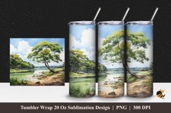 Lake To Remember Tumbler Wrap Sublimation Design 1 Product Image 1