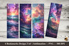Rainbow Beach Bookmark Sublimation Design Product Image 1