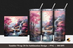 Peaceful View Tumbler Wrap Sublimation Design 1 Product Image 1