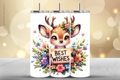 Deer Tumbler Wrap| Tumbler Sublimation Wrap Product Image 1