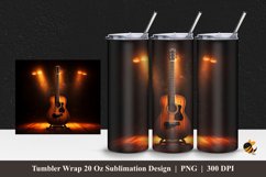 Guitar With Spotlight Tumbler Wrap Sublimation Design 1 Product Image 1