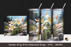 Coolness of The Lily Tumbler Wrap Sublimation Design 1 Product Image 1