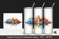 City Art Tumbler Wrap Sublimation Design 1 Product Image 1
