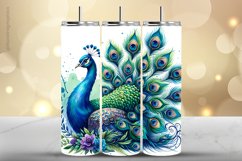 Peacock Tumbler Wrap| Tumbler Sublimation Wrap Product Image 1