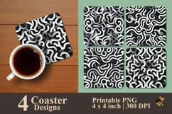 Cool Flow Art Coaster Sublimation Design Product Image 1