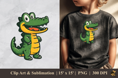 Cute Alligator DTF Sublimation Clipart Design 1 Product Image 1